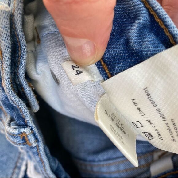 Reformation Denim Blue Women's Shorts size 24 - Picture 6 of 8